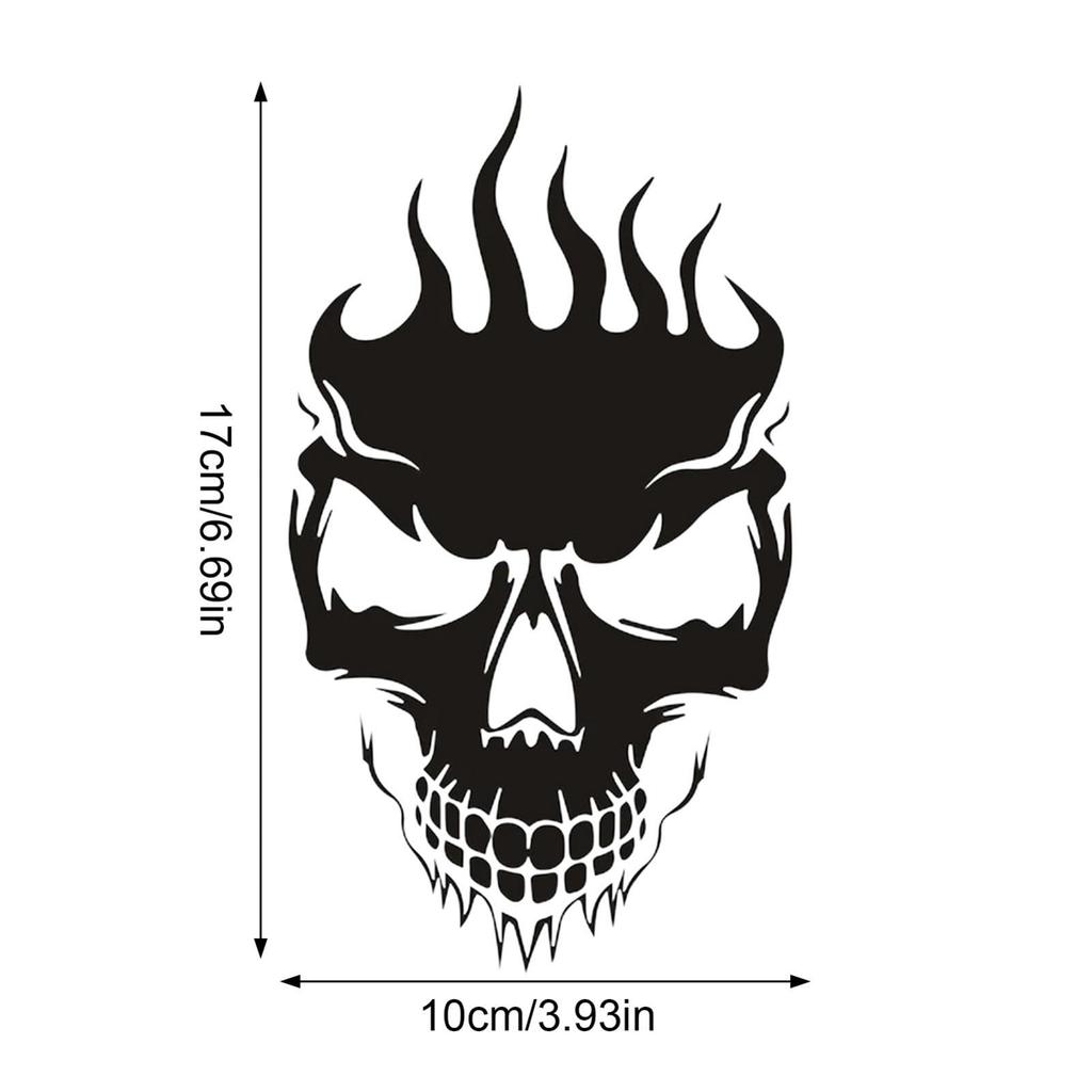 Skull Decal for Truck,Gothic Skull Sticker for Car,Waterproof Skull Design Reflective Sticker for Car