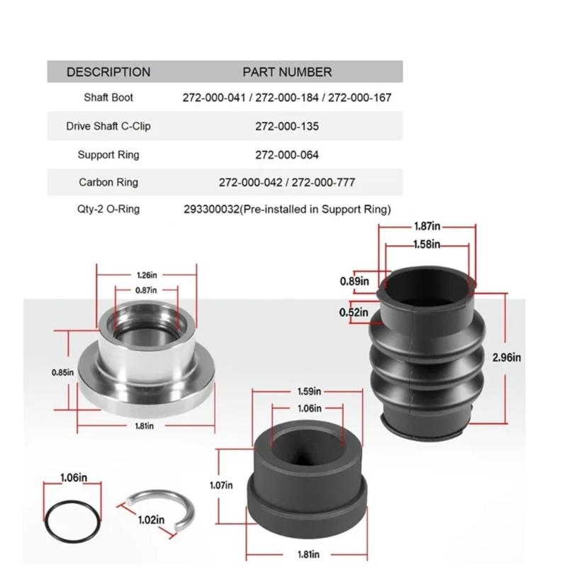 Комплект для восстановления приводной линии Carbon Seal 272-000-167 272-000-135 для Sea-Doo 951 800 787 720 717 3D Аксессуар для интерьера для морских судов