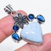 Owhyee Opal, Topaz Gemstone 925 Sterling Silver Jewelry Pendant 2.01"