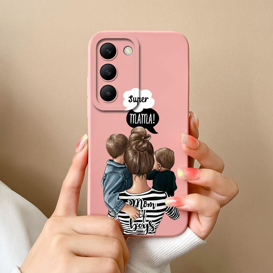 For Vivo V30 Lite V30E V30SE Phone Case Cool Bear Full Coverage Anti Drop Bumper For Vivo V30Lite V30 SE Liquid Silicone Fundas