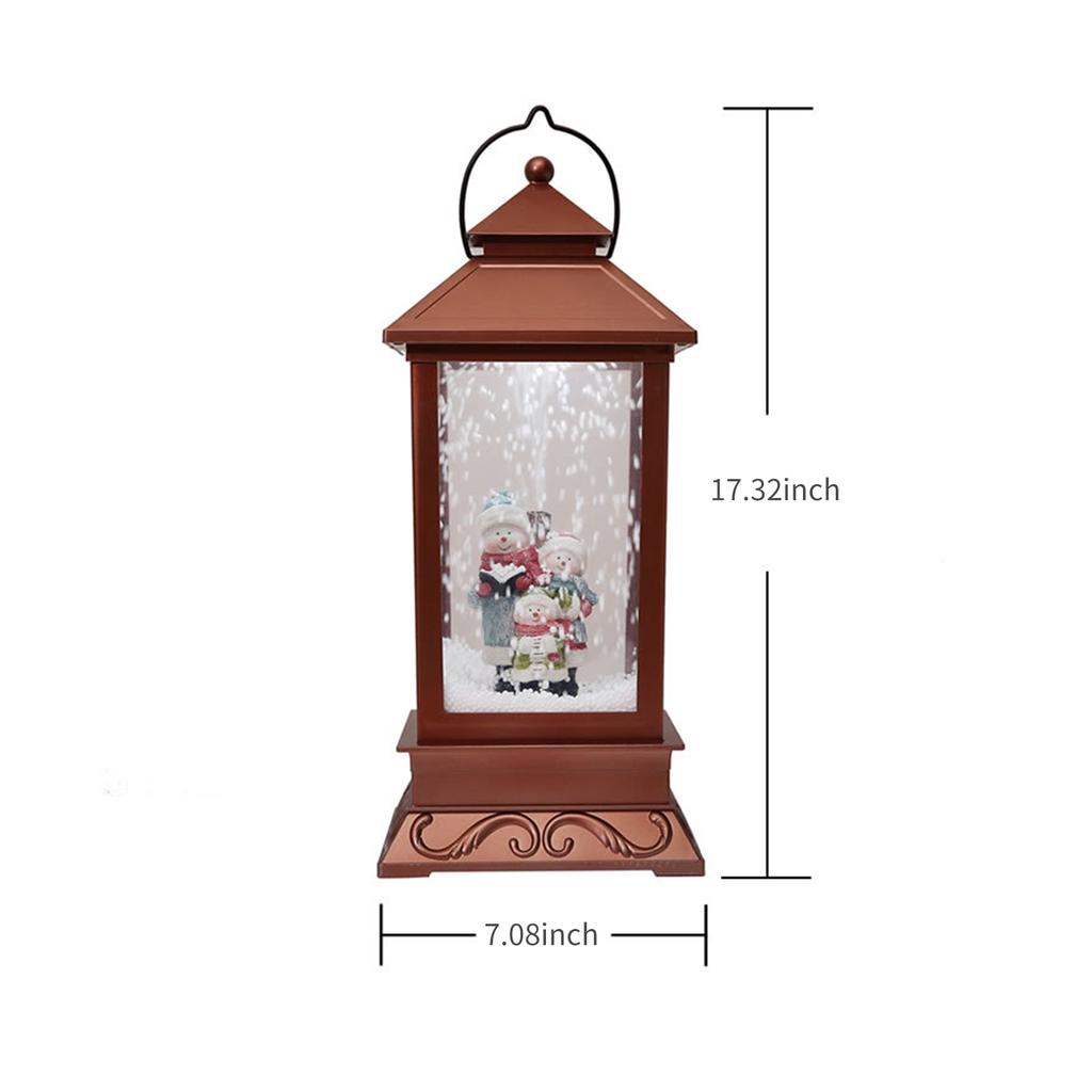 Christmas Musical Snow Lantern USB Plug In & Battery Operated LEDs Fairy Lights Lamp Santa Claus