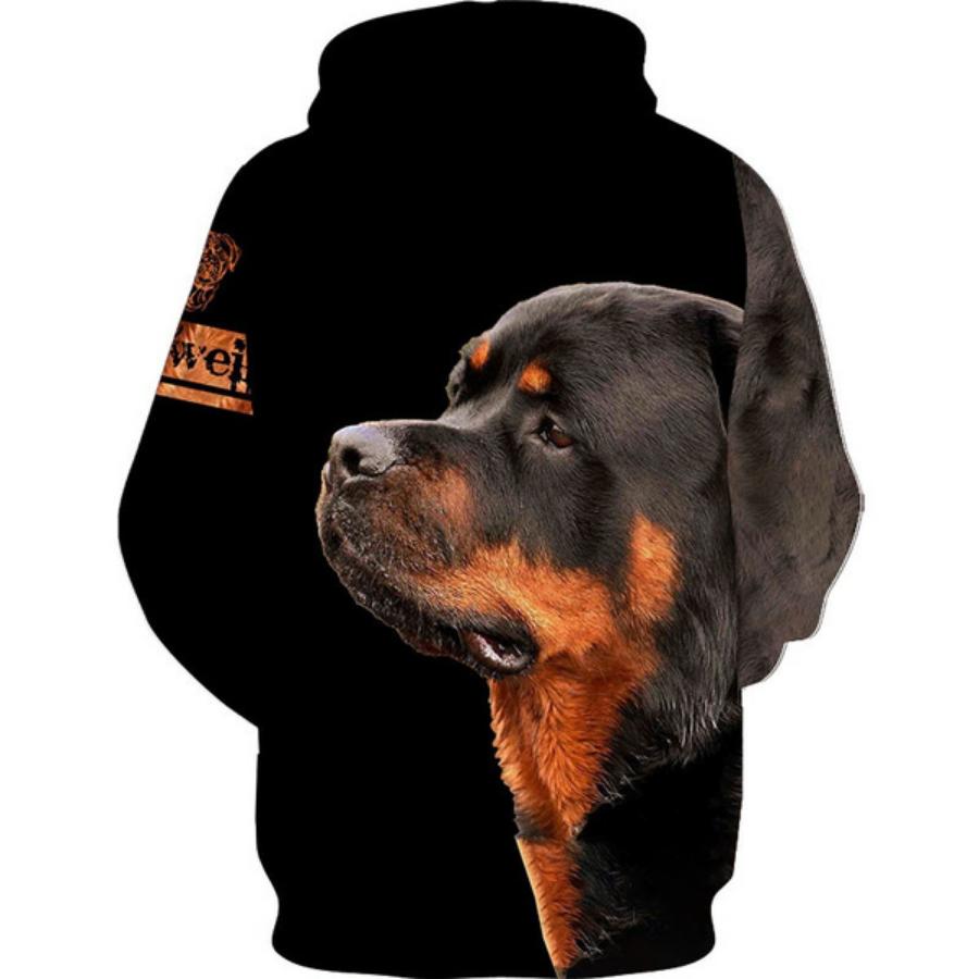 Autumn and Winter 3d Dog Print Men Women Casual Pullovers Streetwear Hoodies