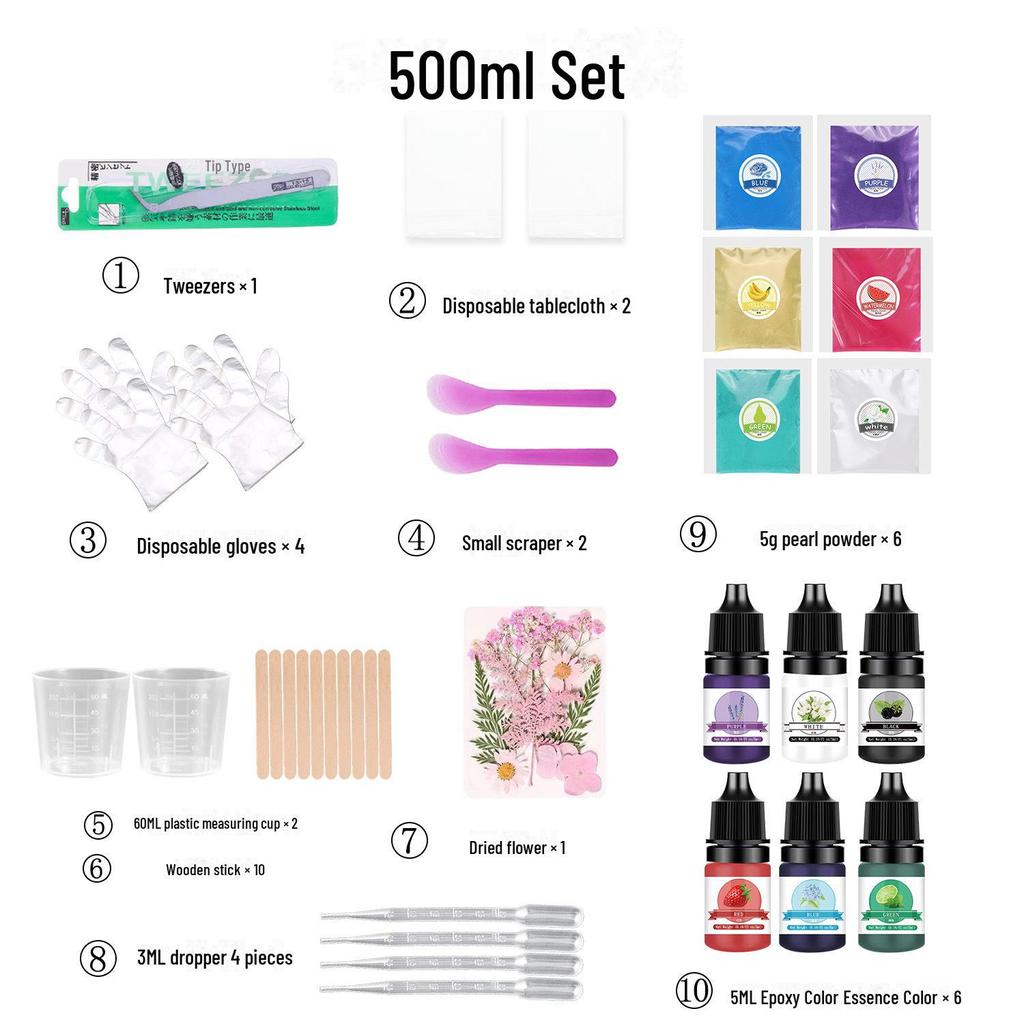 Черный галлон прозрачная эпоксидная смола AB Crystal Glue 1:1