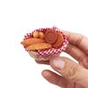 1/12 Mini Dollhouse Miniature Food Bread  with Basket Pretend Play Toy