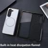 Для Samsung Galaxy Fold 7 6 5 4 3 гальванизированный чехол для телефона, матовая текстура с закаленной пленкой и магнитом
