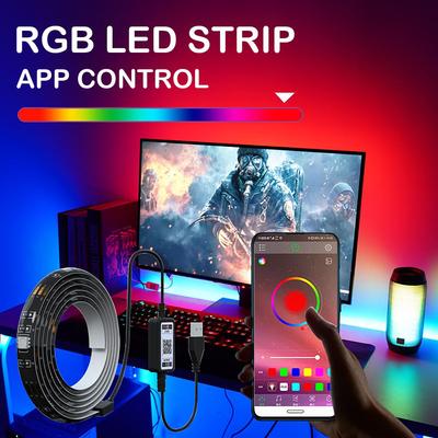 24 клавиши, 5 В, управление приложениями Bluetooth, RGB светодиодная лента, 0,5 м-5 м, SMD 5050, водонепроницаемый гибкий ленточный диод с подсветкой телевизора, украшение комнаты