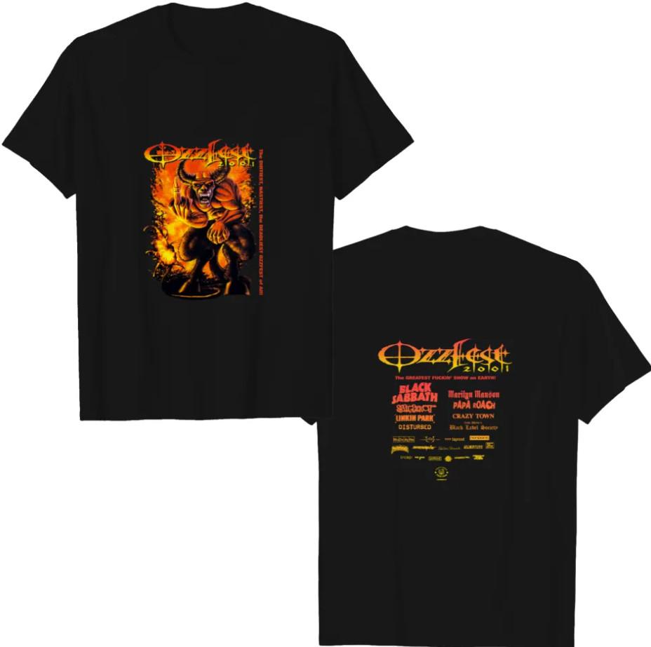Vintage 2001 Ozzfest Tour Concert Rock Heavy Metal T-ShirtT-Shirt shirt