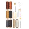 28Pcs Leather Sewing Kit Needles Thread Hand Repair Tools DIY HandMade Craft Set