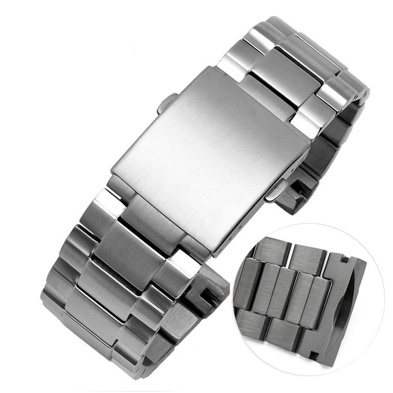 Браслет из нержавеющей стали для дизельного двигателя DZ4318 DZ4323 DZ4283 DZ4309 26 мм ремешок для часов с изогнутым концом, цельнометаллический ремешок для часов, стальной ремешок