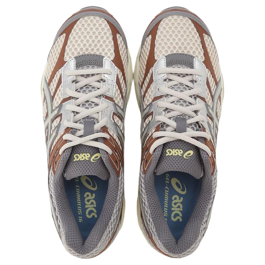Emmi x ASICS Gel Cumulus 16 Дышащие и легкие беговые кроссовки Унисекс Бежевый Красный 1203A957-250