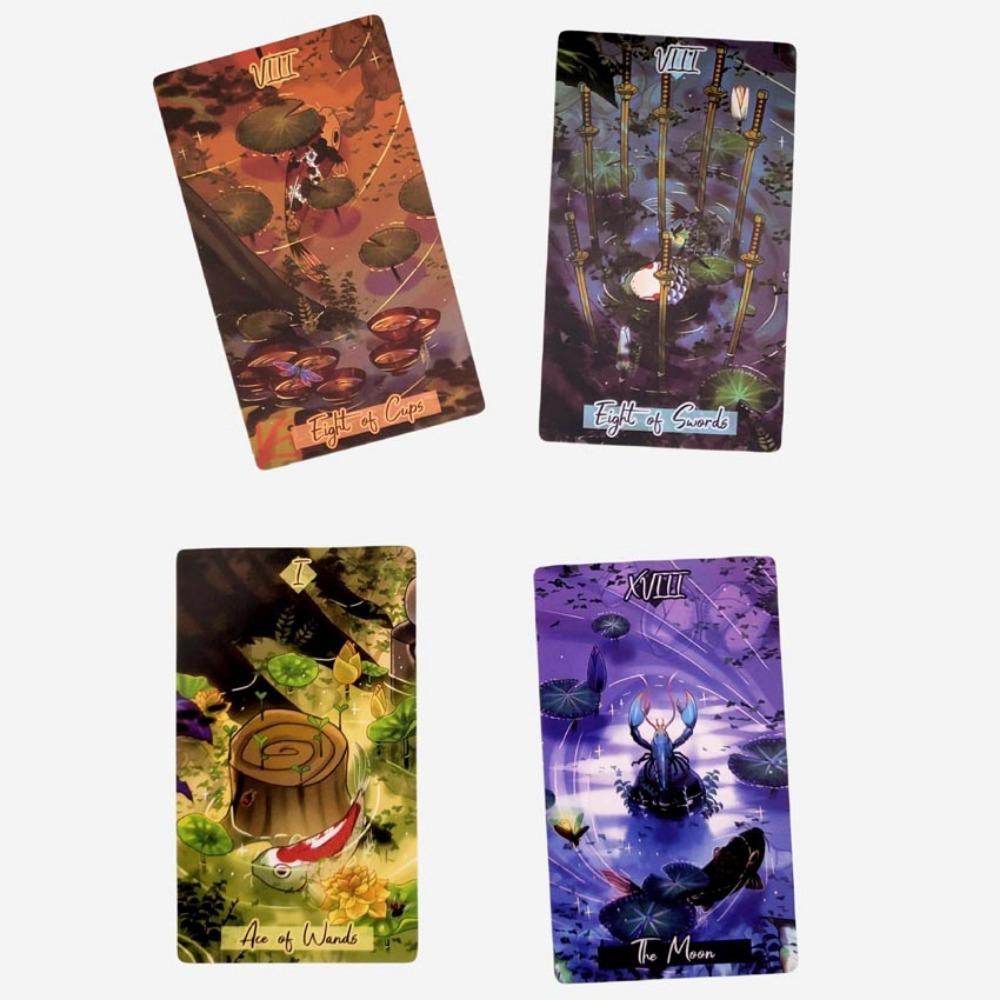 Таро Нисикигои 12*7 см. Колода Таро из 79 карт, интуитивно понятная и волшебная, с различными видами японских рыб кои.