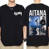 Эстетическая футболка в стиле Харадзюку с коротким рукавом, графические футболки тура Cuarto Azul поп-певицы Айтаны, мужская и женская хлопковая футболка