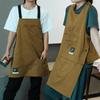 Kitchen Catering Cafe Work Waterproof Apron with Pockets Stain-resistant Detachable Men Women Hairdressing Barista Apron Vest