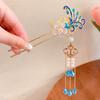 Ancient Style Antique Fringe Hairpin Classic Pendant Hair Stick Peach Blossom Hairpin  Girls