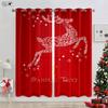 Christmas Decoration Curtain Christmas Tree Christmas Hat Gift Elk Snowflakes New Year Festival 3d Printing Easy To Wash Curtain