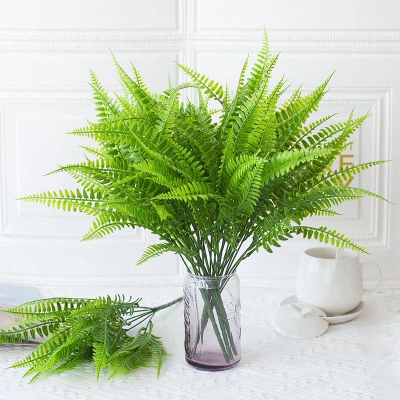32-40cm Artificial Plants Fake Boston Ferns Bushes For Home Garden Outdoor Yard Decoration Faux Shrubs Greenery Plants