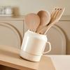 Plastic Double Layer Chopsticks Cage Detachable Large Capacity Cutlery Drain Rack Drainage with Handle Cutlery Organizer Kitchen