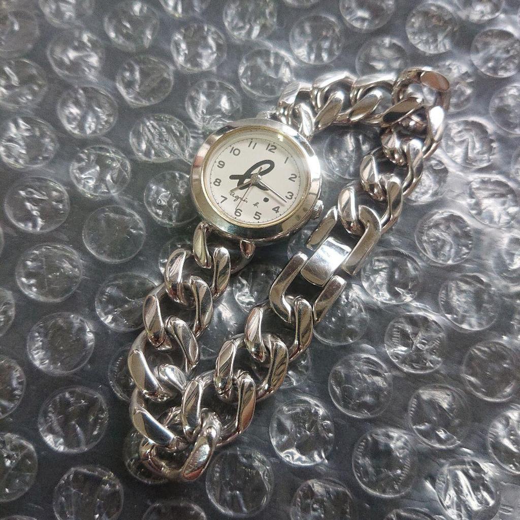 [USED] agnes.b V401 agnes.b. quartz watch, glossy silver