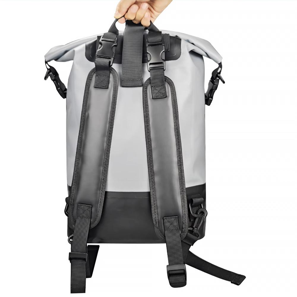 Outdoor Pvc Sports Mountaineering Bag, Rafting Camping Waterproof Bucket Bag Backpack Waterproof Dry Bag Backpack