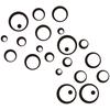 26/24pcs Geometric Circle Mirror Wall Sticker DIY Home Background Bedroom Decor 3D Accessories Stereo Removable Round Mirror