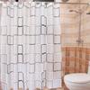 Peva Waterproof Shower Curtain Bathroom Bath Curtain Modern Geometric Plaid Pattern Farmhouse Household Decoration