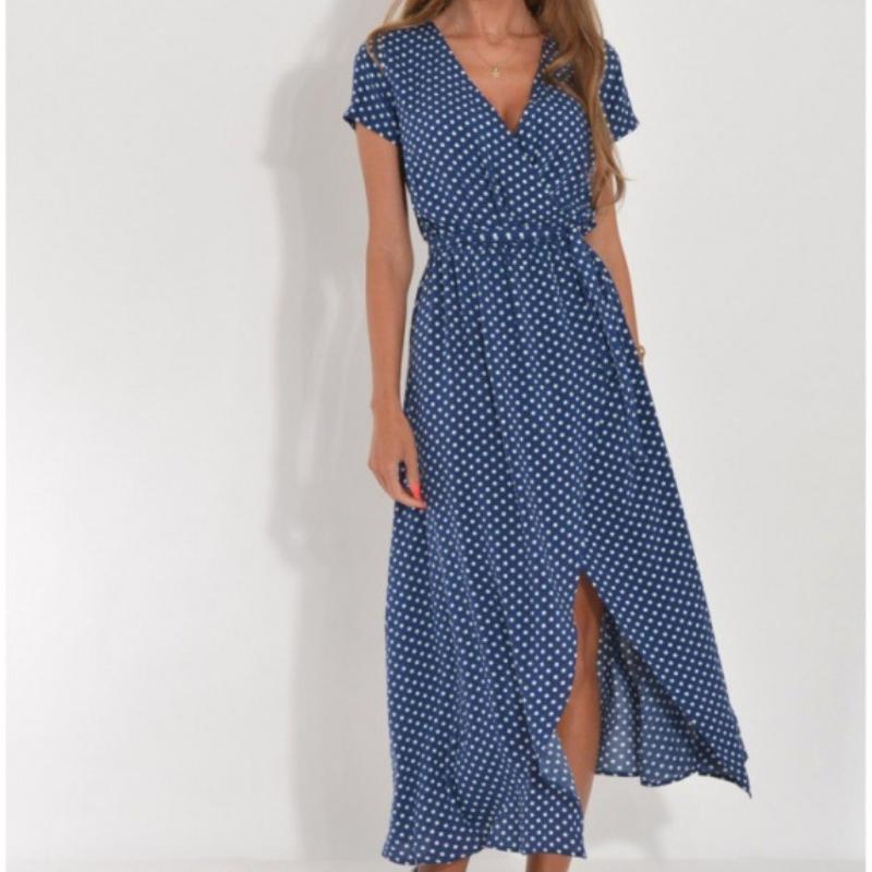 GMXIA Женские модные летние весенние однотонные повседневные платья с v-образным вырезом и короткими рукавами и высокой талией