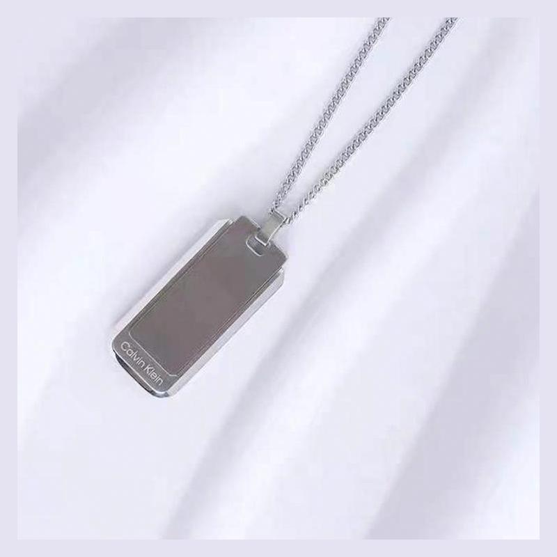 Calvin Klein CK Industrial Metal Series Stainless Steel Necklace Men's 2758034 35000051-steel color