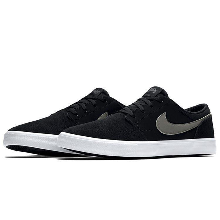 Nike Sb Portmore Ii Solar Черный Темно-серый Белый 880266-001