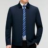 Men's Jacket Business Casual Middle-aged Men's Lapel Jacket Dad Loose Spring and Autumn Thin Top