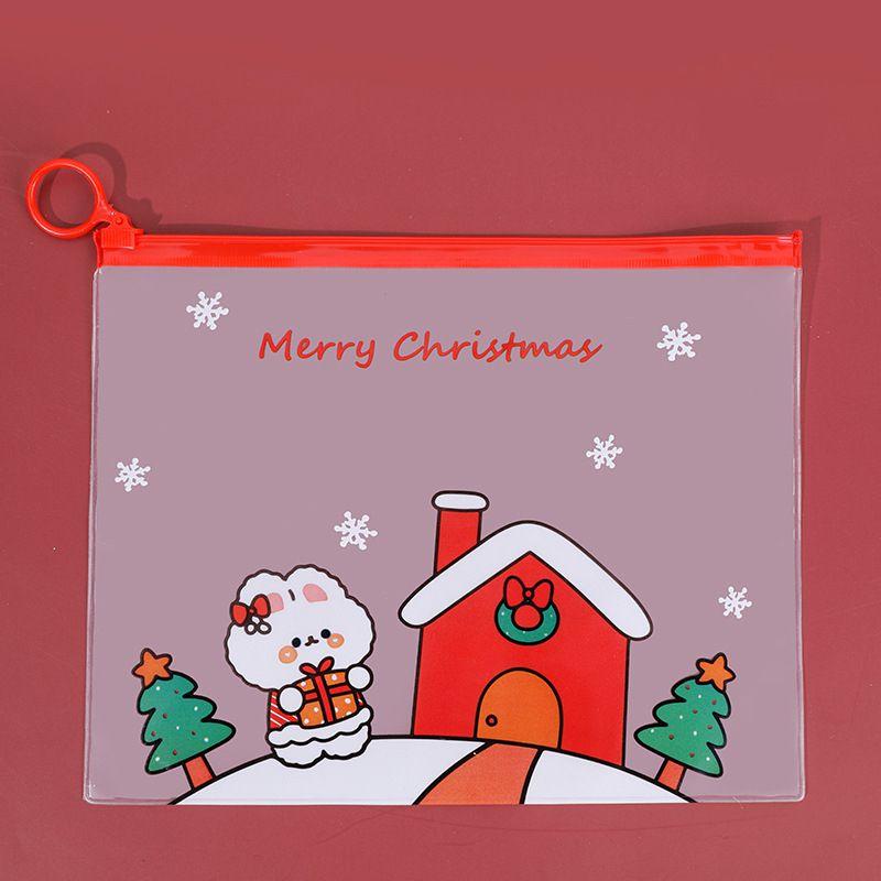 Карандаш Рождественский Прозрачный Чехол ПВХ Сумка Органайзер Кейс Водонепроницаемое Хранение
