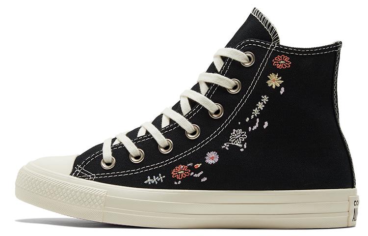 Кеды Chuck Taylor All Star Wmns Converse High 'Вышитые цветы - Черный' Женские A01585C