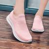 Lightweight Men's Flats Breathable Knitted Casual Sneakers Slip-on Walking Shoes Elastic Running Jogging Shoes