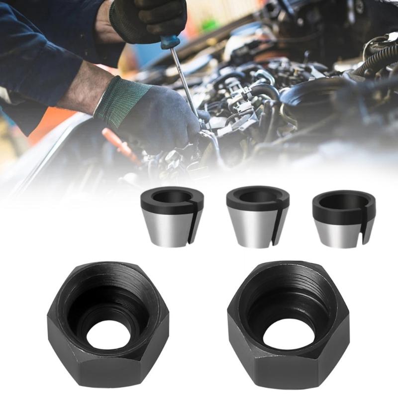 Набор из 12 цанг M17 для фрезеров и граверов Легкая конструкция для эффективной обработки дерева Улучшает захват и стабильность