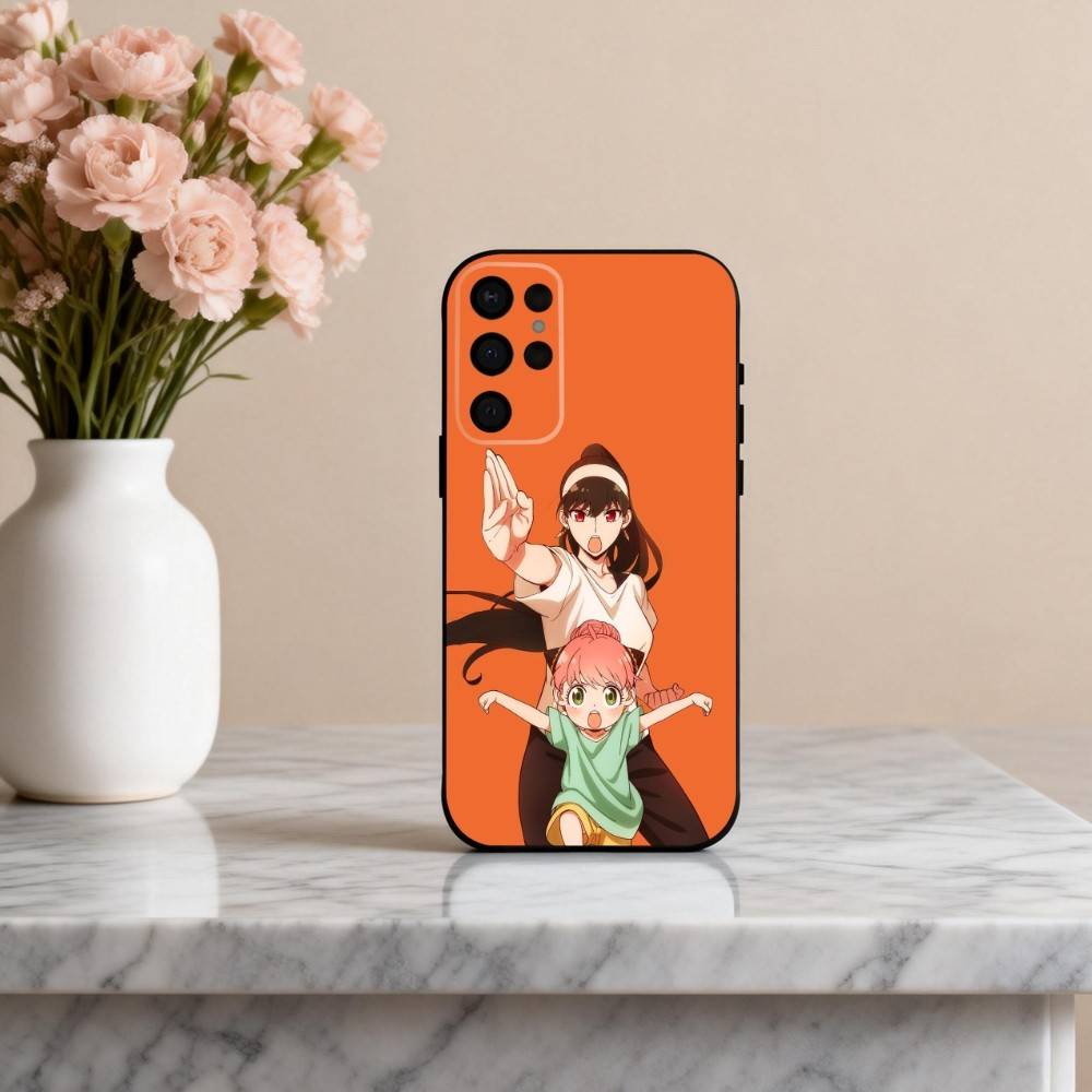 Чехол для телефона S-Spy X F-Family-Y A-Anime для Samsung S25, S24, S21, S22, S23, S30, Ultra, S20, Plus, Другие, Мягкий черный чехол