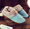 2024 женские зимние тапочки домашние спилковые кожаные водонепроницаемые хлопковые тапочки теплые домашние меховые парные нескользящие тапочки на платформе