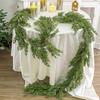 6.2Ft Faux Cedar Garland Norfolk Pine Swag Christmas Greenery Stems Artificial Pine Branches for Holiday Party Wedding Decoration