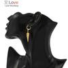 Серьги в стиле аниме «семья» Forger Cosplay Gold Color Cone Shaped Curved Clip Ear Ear Ear Forge Gift Jewelry