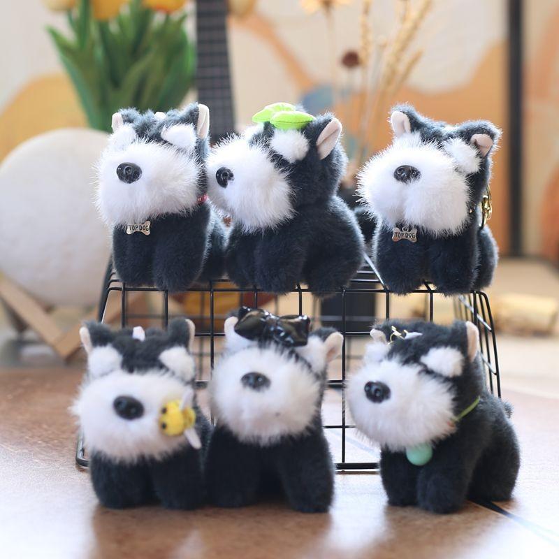 Брелок для ключей Собака Шнауцер Плюшевая кукла Супермягкий Набивная игрушка из ПП хлопка Декор Дети