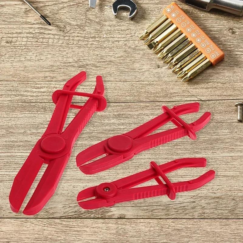 3pcs Nylon Hose Clamp Tool Set Brake Fuel Water Line Clamp Plier Hands Free Tool Car Repair Tools Hose Pliers