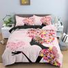 Romantic Butterfly Girl Duvet Cover 3D Fairy Girl With Wings Bedding Set King For Girls Women Couple Animals Floral Quilt Cover