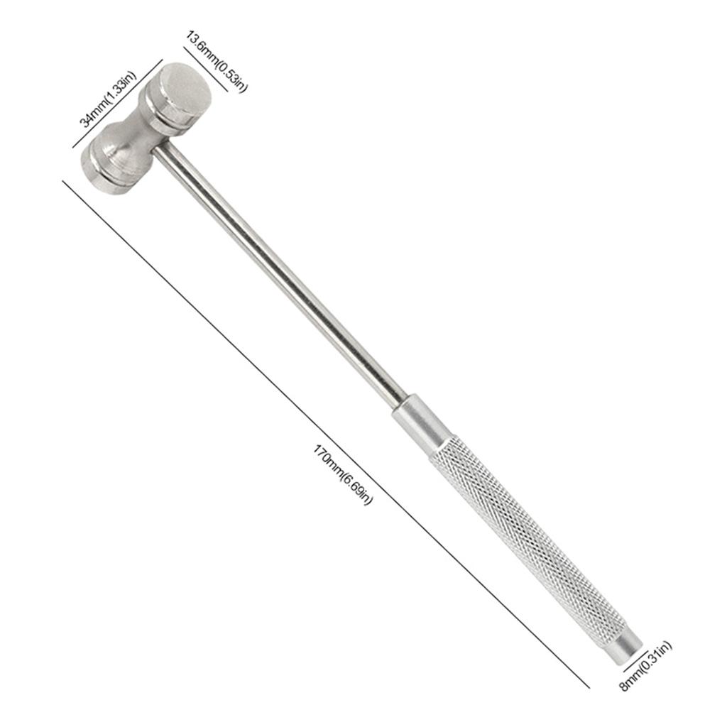 Multi Functional Watch Repair Tool Set Includes Round Hammer, Pad, and Non Slip Handle for Watchmakers and DIY Enthusiasts