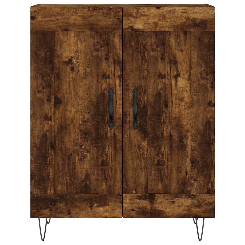 Highboard in Smoked Oak Finish 69.5 x 34 x 180 cm Particleboard
