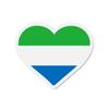 Aimant Coeur Drapeau Sierra Leone - Multicolore - 10 Cm - 50 Pièces - Résine Synthétique - Mixte