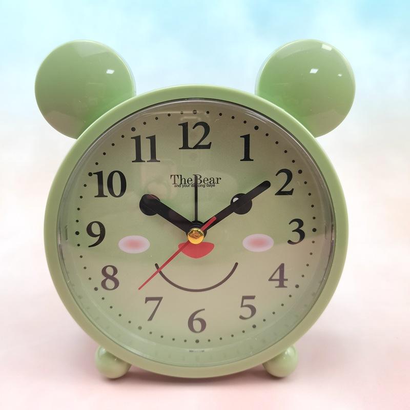 Korean Version of Cartoon Cute Creative Children's Student Bedroom Bedside Desktop Mute Digital Alarm Clock Series