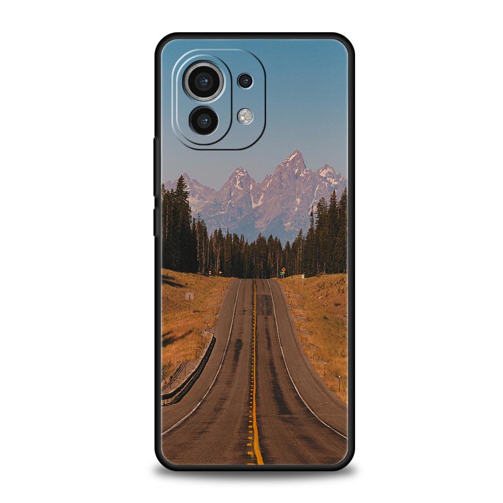 Чехол для телефона 'Пейзаж в дороге' для Xiaomi Mi 17 15T 15 14 14T 13T 12T Pro 12 13 Lite 5G 11T Poco X6 X7 X5 Pro Мягкая крышка