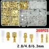 360x Assortment Spade Male Female Terminals Electrical Wire Crimp Connectors Kit