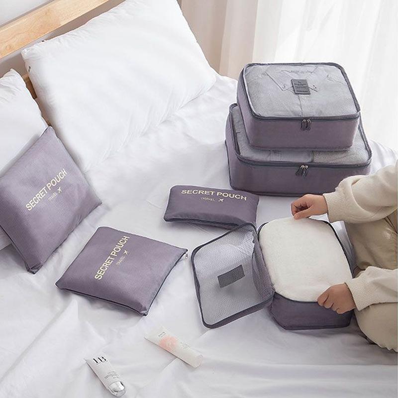 6 шт. в комплекте, дорожный органайзер, сумки для хранения, упаковочный набор для чемодана, чехлы для хранения, портативный органайзер для багажа, аккуратная сумка для одежды