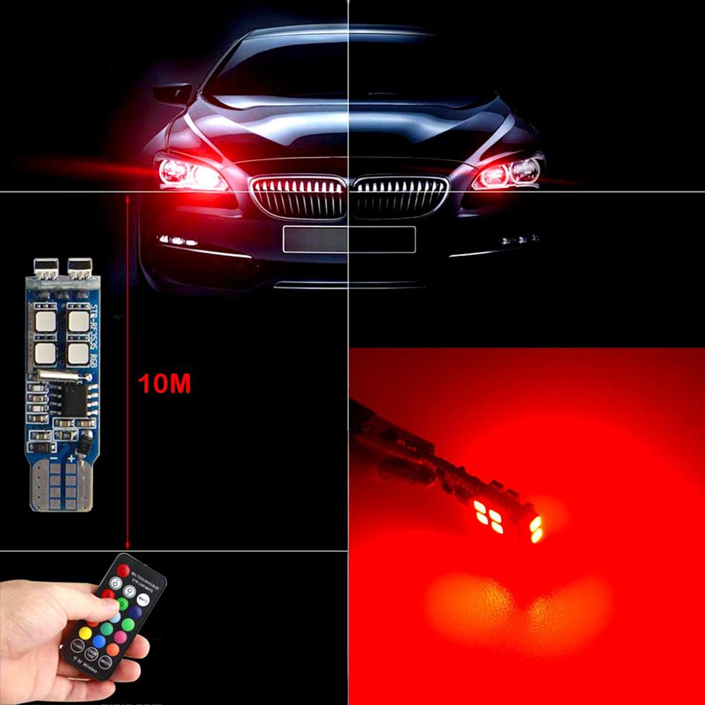 Пружинная Позиционная Лампа Многоцветная Стробоскопическая Лампа RGB T10 Светодиодная Лампа Освещение Автомобиля Подсветка Приборной Панели