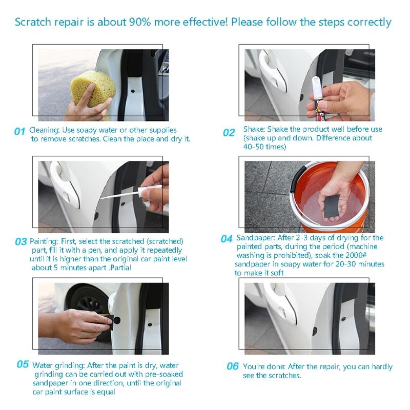 Автомобильный лак для царапин, прозрачный маркер для подкраски, водонепроницаемый металлический маркер Perma