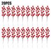 200PCS Christmas Decoration Red Fruit Simulation Flower Decor Garland Gift Flower Arrangement DIY Christmas Tree Berry Branches